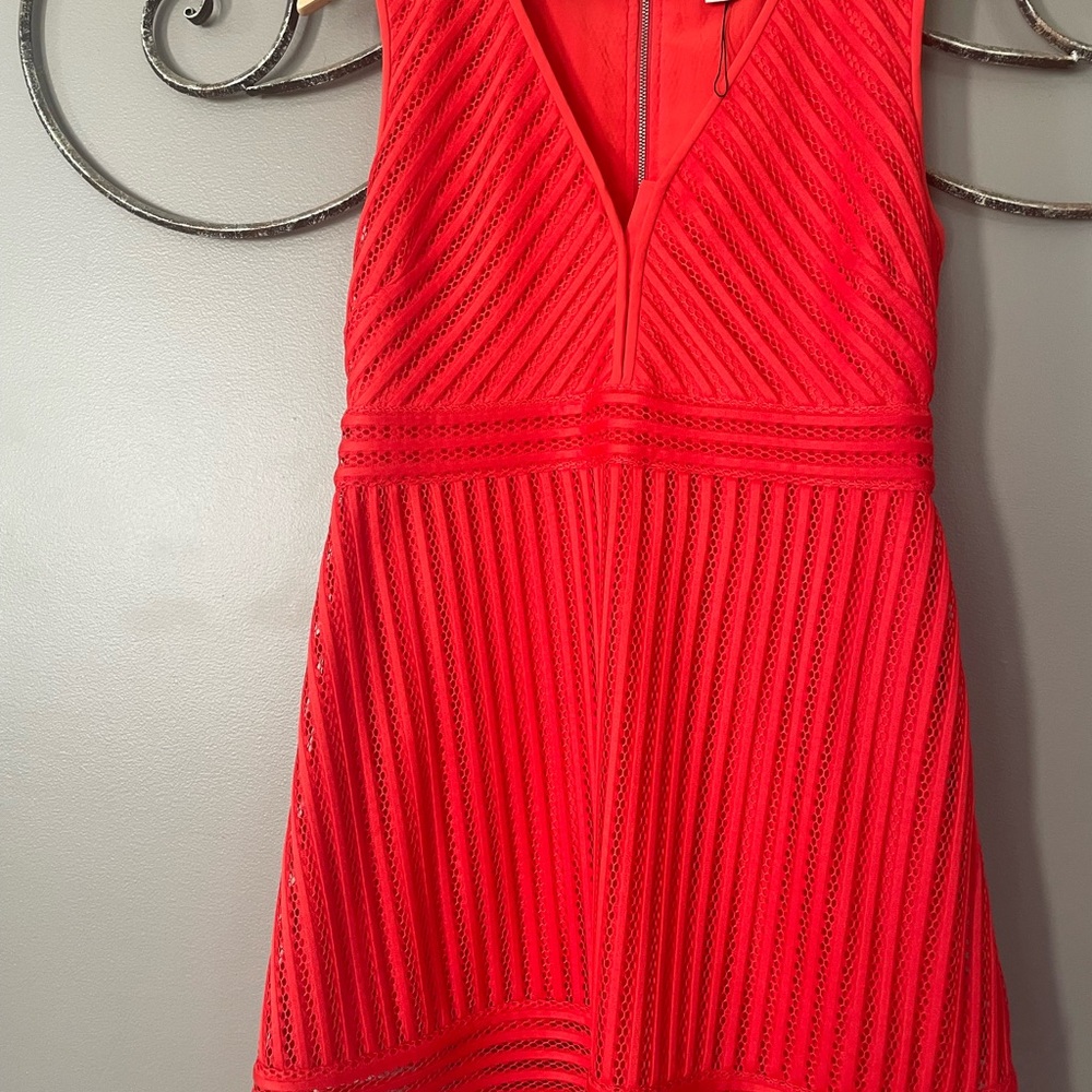 J. Crew Red Sleeveless V-Neck Fit & Flare Mini Dress